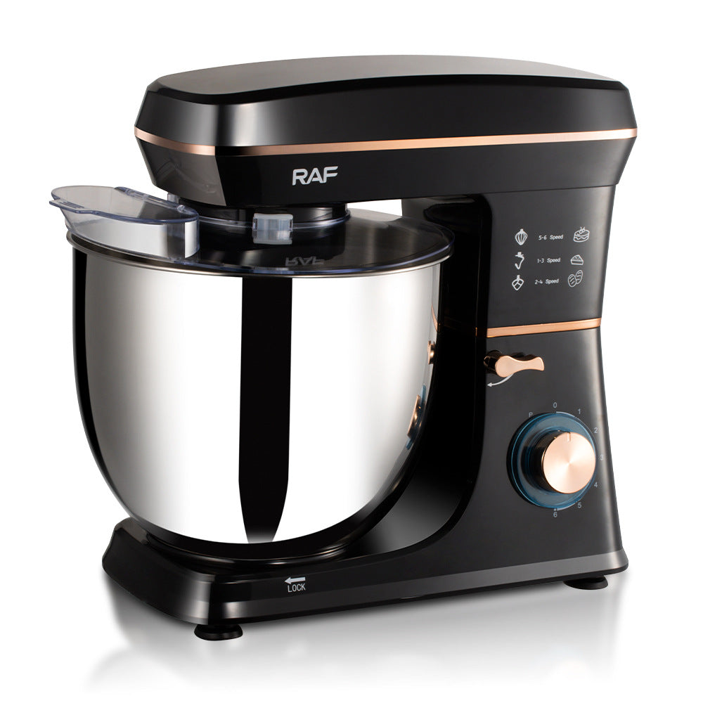 Chef Machine Fully Automatic Dough Mixer Kneading Stirring Milk Cap Egg Beater Desktop Commercial Small Multi-Functional5.5L