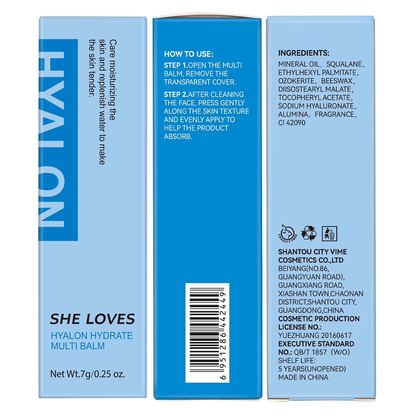 SHELOVES Universal Hydrating Stick7g Hyaluronic Acid Makeup Moisturizing Primer Face Serum Stick