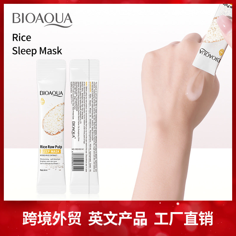 Sleep Mask BIOAOUA Rice Moisturizing No-Rinse Leave-On Mask Cross-Border Wholesale