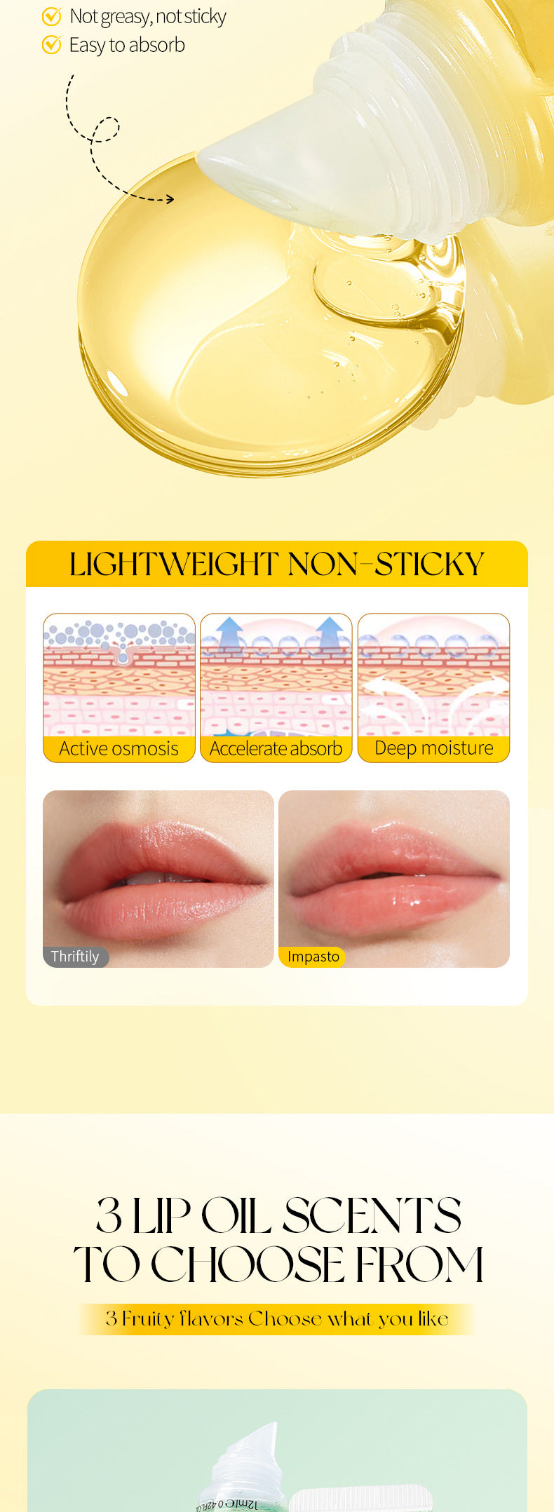 Moisturizing and Glossy Lip Oil Set SADOER Avocado Grape Lemon Lip Balm Cross-Border Wholesale