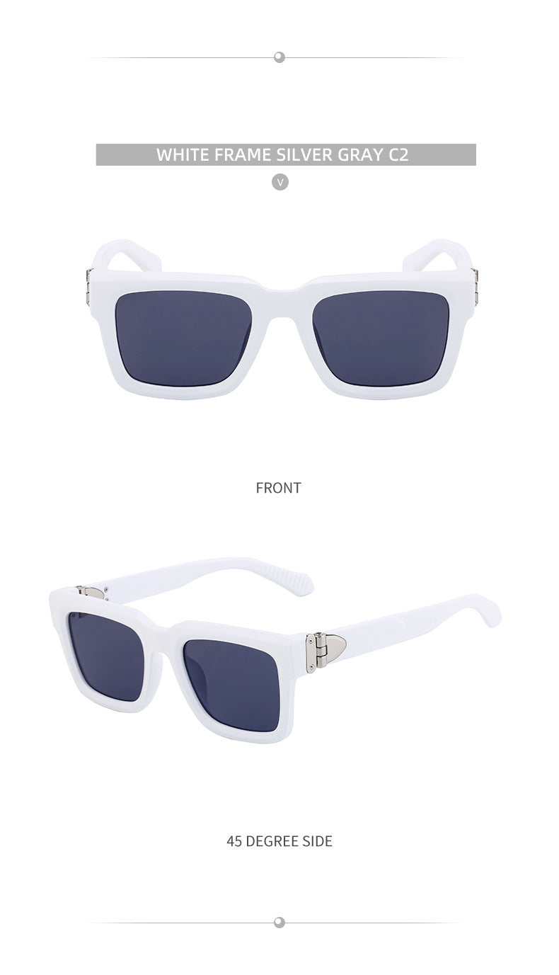 2025 New European and American Style Square Frame Sunglasses for Men High-end Feel 0k Rich Man Sunglasses Men Trendy sunglasses