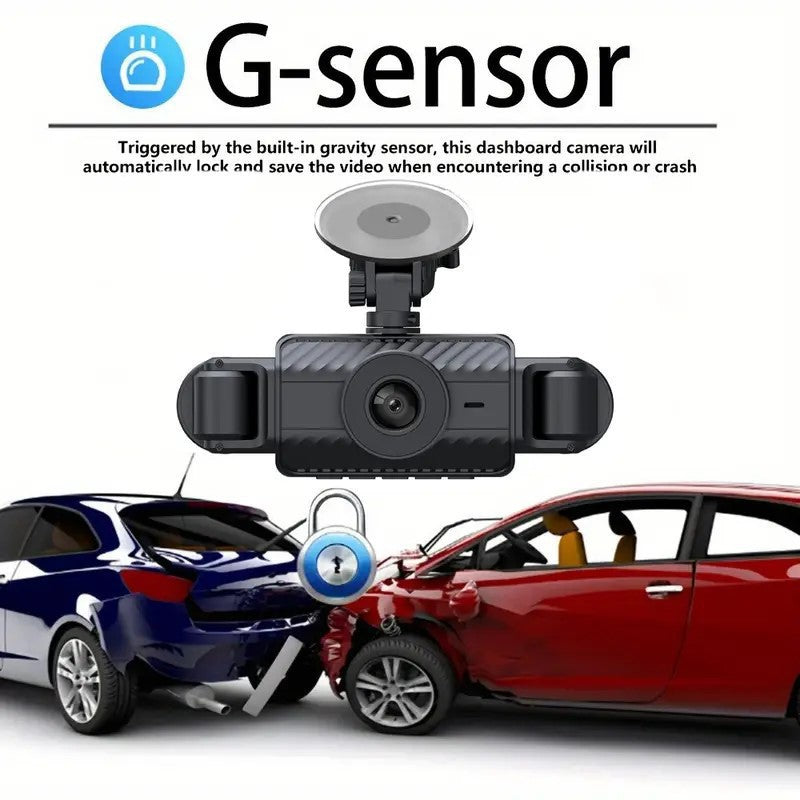 New S21Driving Recorder with Rearview Camera4Record in HD1080P Infrared Night Vision3Inch Large Screen