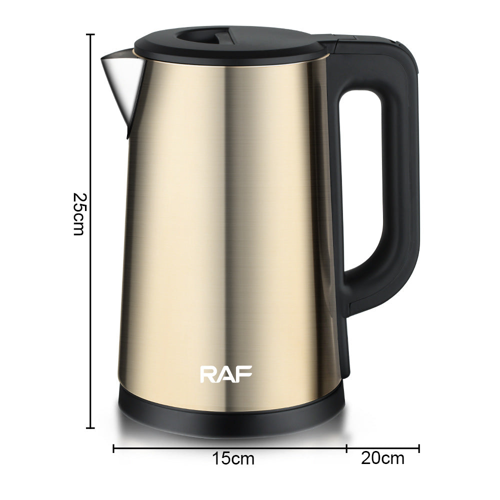 RAF European Standard Electric Kettle Household Water Boiler2.5L High-power double-layer automatic power-off anti-dry burn