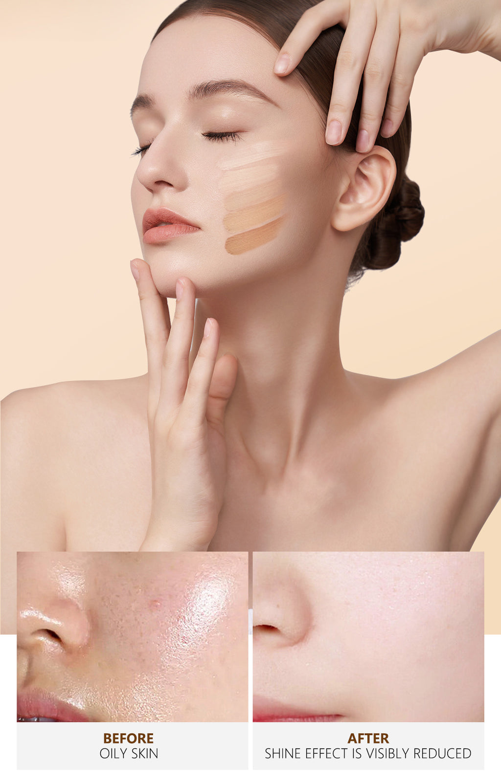 Long-lasting Concealing Foundation foundation Waterproof Oil Control Foundation Cream Non-Cakey Concealer