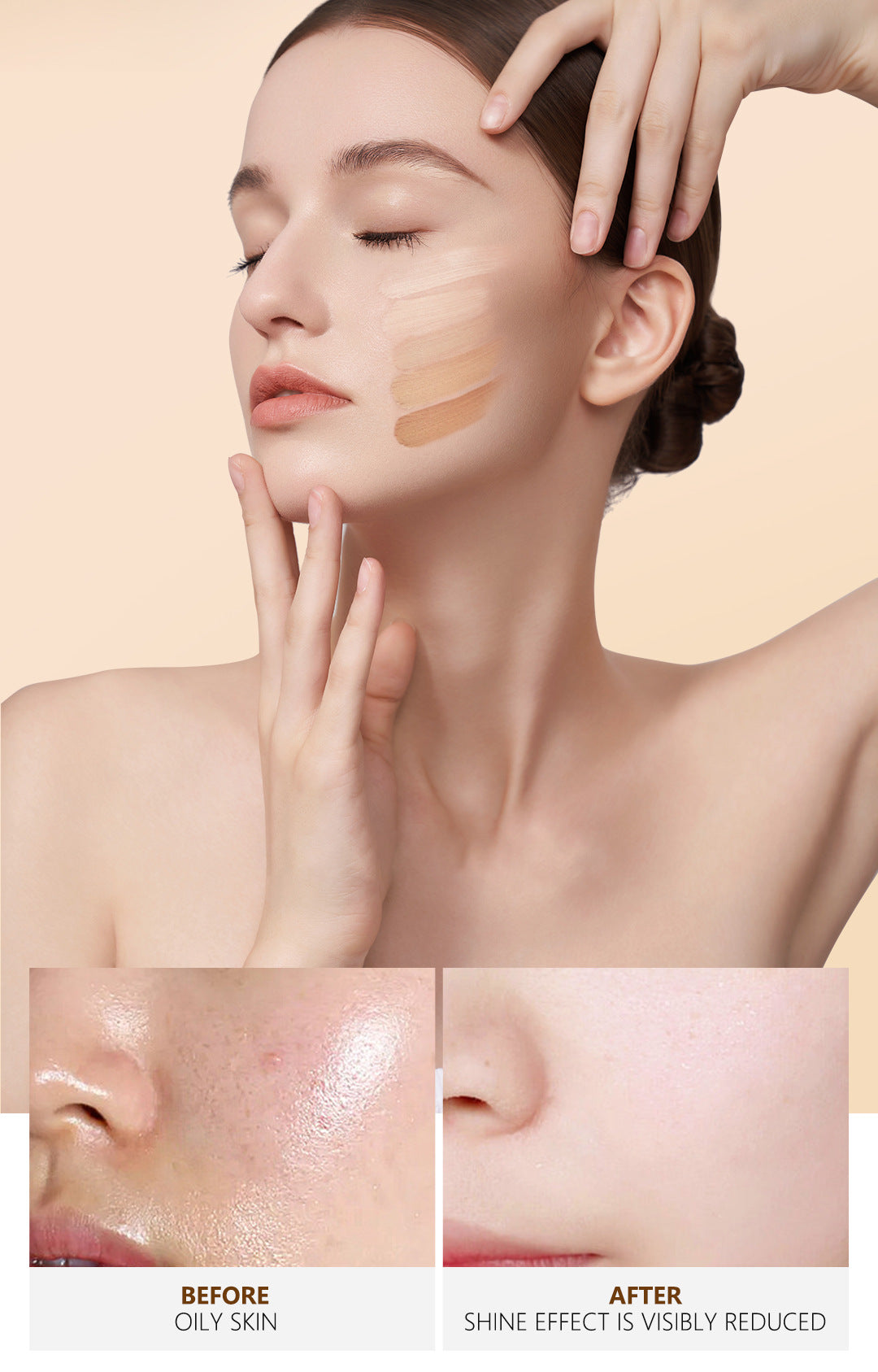 Long-lasting Concealing Foundation foundation Waterproof Oil Control Foundation Cream Non-Cakey Concealer