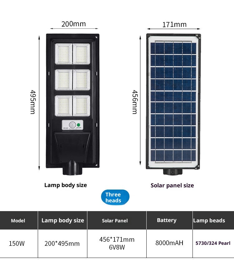 Solar Outdoor Garden & Road Lights IP65 Waterproof LED High Pole Mount with Aluminum Construction