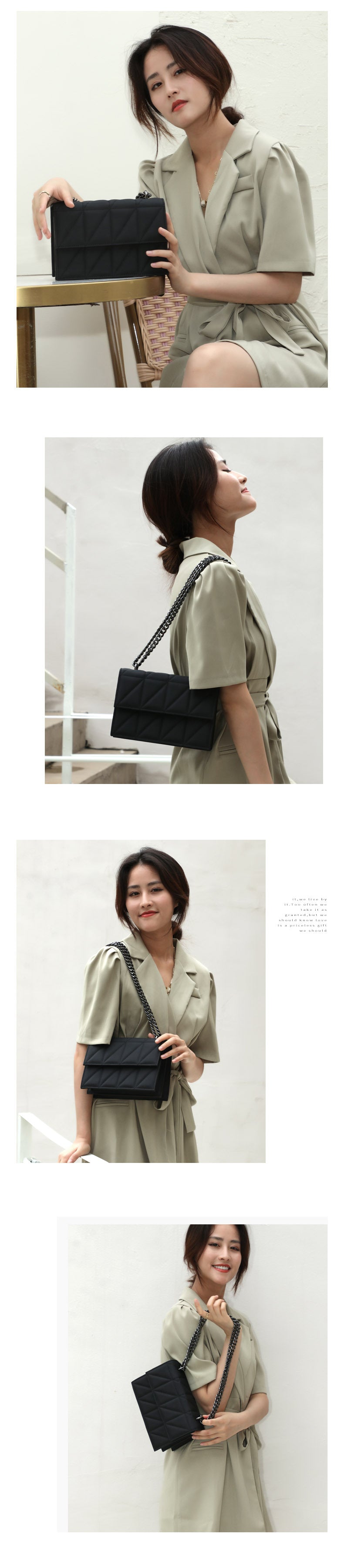 Summer New Korean Style Trendy Fashion Diamond Small Square Bag Niche Versatile Crossbody Bag Stylish Fashionable Single Shoulder Women's Bag
