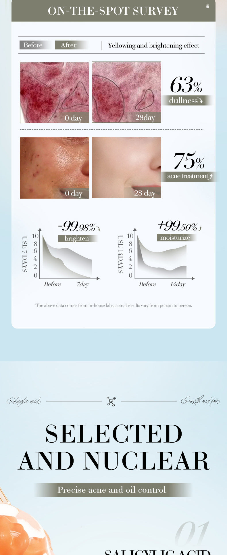 Salicylic Acid Anti-Acne Mask BIOAOUA Nourishing and Hydrating Moisturizing Face Mask Cross-Border Wholesale