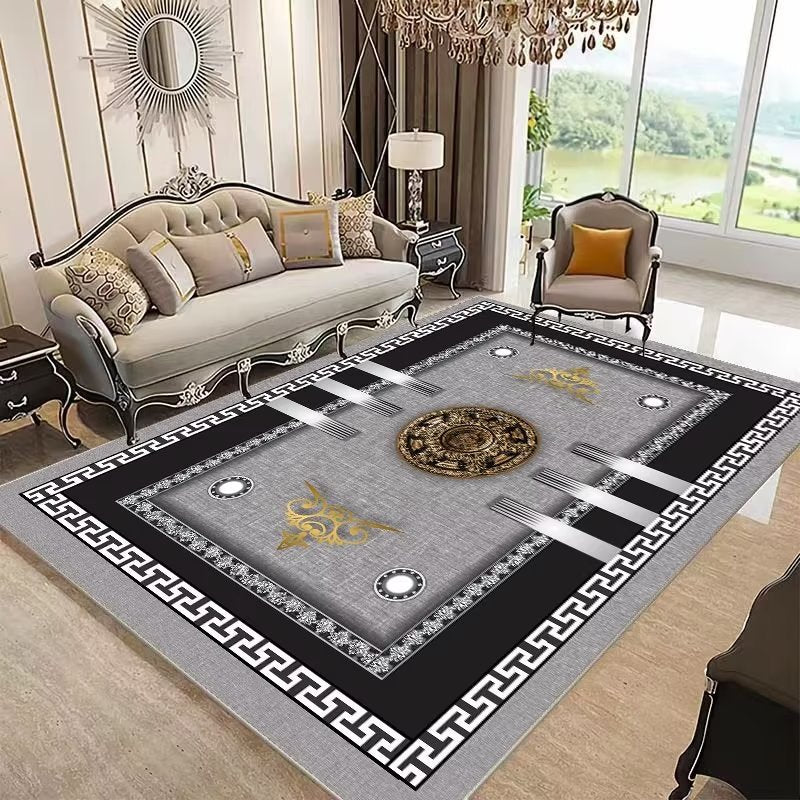 Crystal Velvet Carpet Luxury Stain-Resistant Easy Care Sofa Coffee Table Rug Home Bedroom Wear-Resistant Non-Slip Bedside Warm Blanket