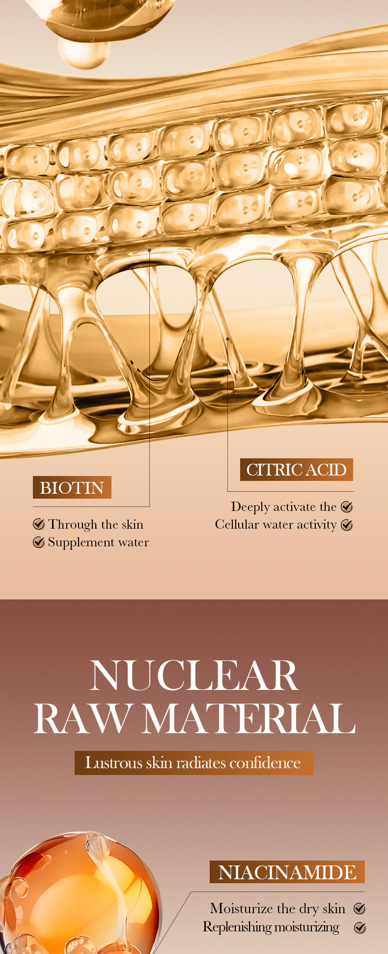 Skin Rejuvenation and Brightening Serum SADOER Moisturizing and Hydrating Essence Gel Cross-Border Wholesale