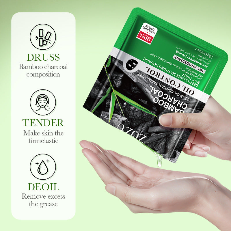 Cleansing Mask25g ZOZU Bamboo Charcoal Deep Cleansing Blackhead Removal Sheets Cross-Border Wholesale