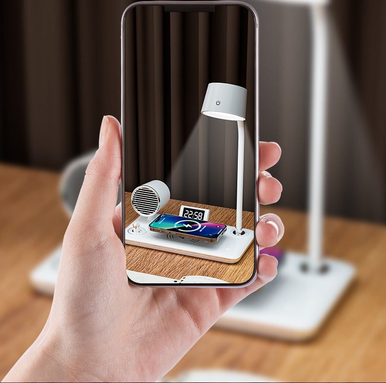 Multifunctional Wireless Charging Desk Lamp Foldable Reading Light Bluetooth Speaker Atmosphere Night Light  Customization Factory