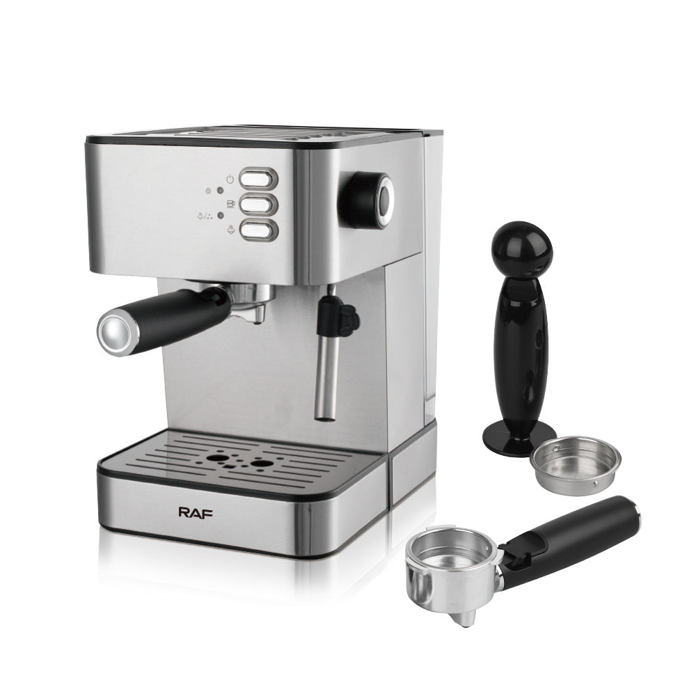 RAF Coffee Machine Household EU Plug Small Italian Semi-automatic Steam Milk Frother Integrated Coffee Pot