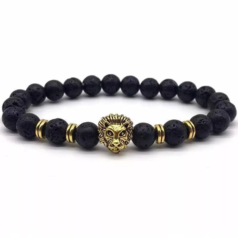 Amethyst Bracelet Men's Volcanic Stone Long Blue Point Bracelet Pyrite White Pine Braided Bracelet