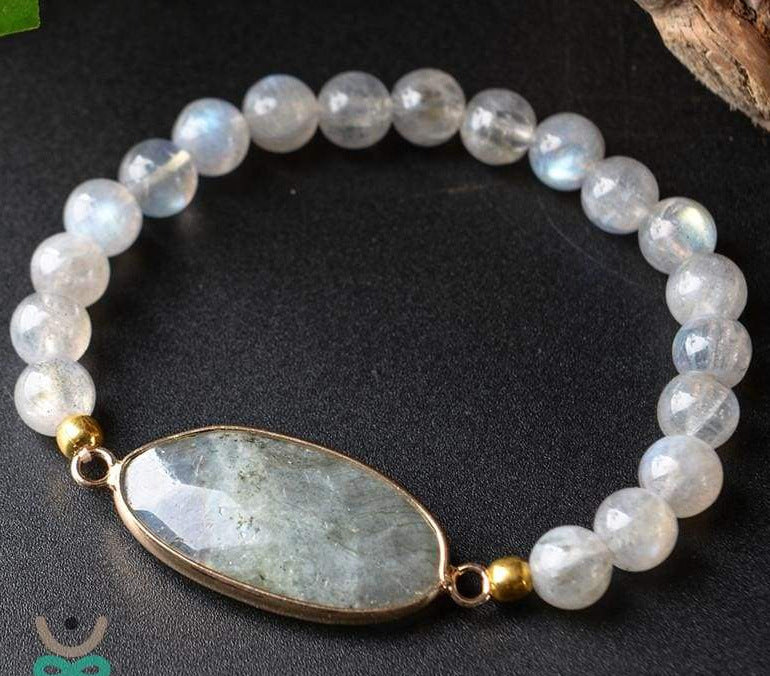 Amethyst Bracelet Men's Volcanic Stone Long Blue Point Bracelet Pyrite White Pine Braided Bracelet