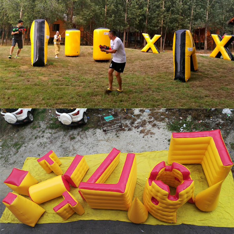 Inflatable Entertainment Sports Real Person cs Camouflage Wall Field Trench Wall PUBG Game Fortress Obstacle Inflatable Manufacturer
