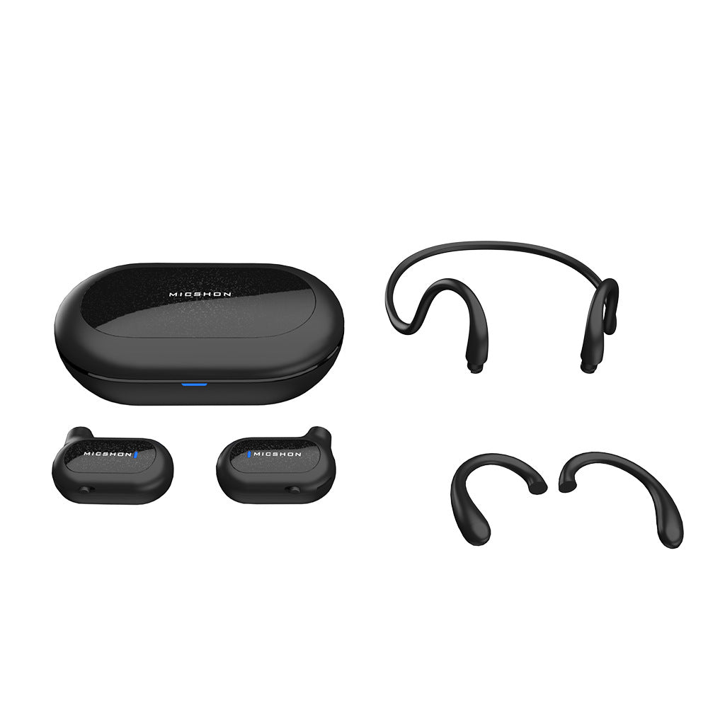 New clip-on air conduction Bluetooth earphones non-in-ear style V5.3Ear clip wireless headphones for listening to music and making phone calls