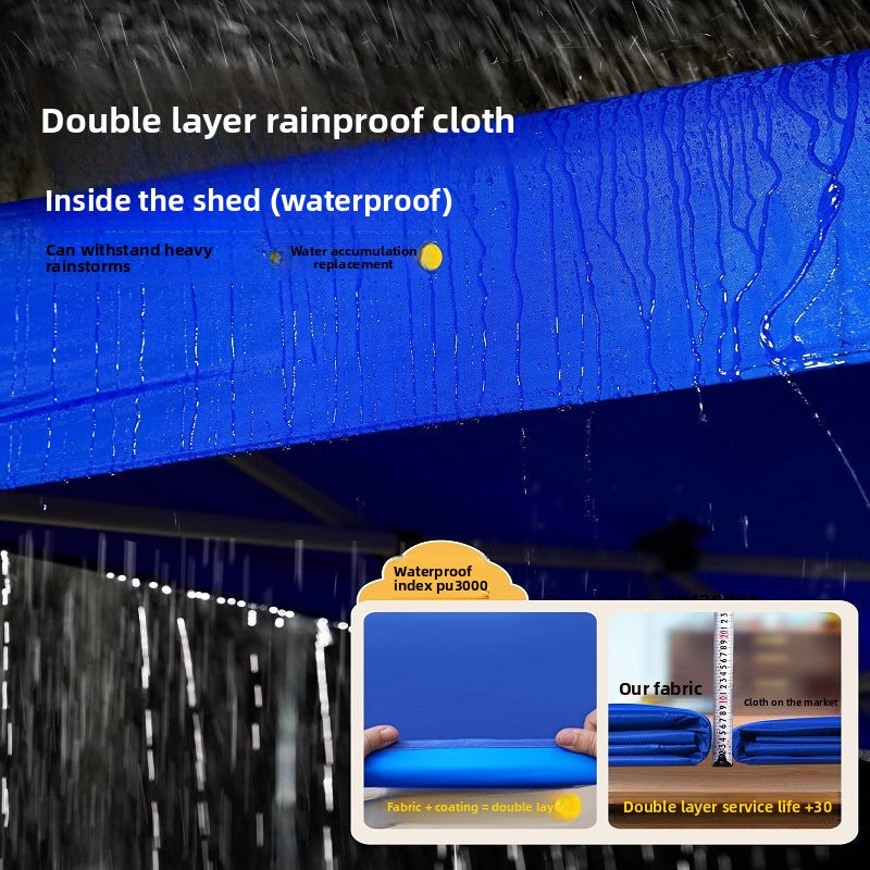 Sunshade Umbrella Sun Protection Stall Tent Large Outdoor Folding Large Umbrella Commercial Square Rain Shelter Courtyard