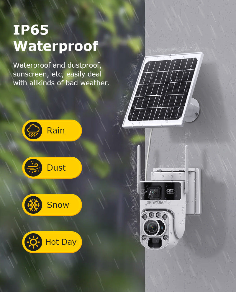 Factory direct sales20Optical Zoom Dual Lens Gun Ball Linkage Camera4G Hd600MP Solar Energy