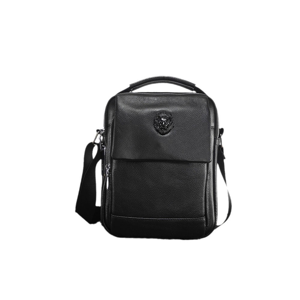 Niche Fingerprint Unlock Bag2024New High-End Men's Genuine Leather Small Handbag Crossbody Bag Guangzhou Trendy Bags
