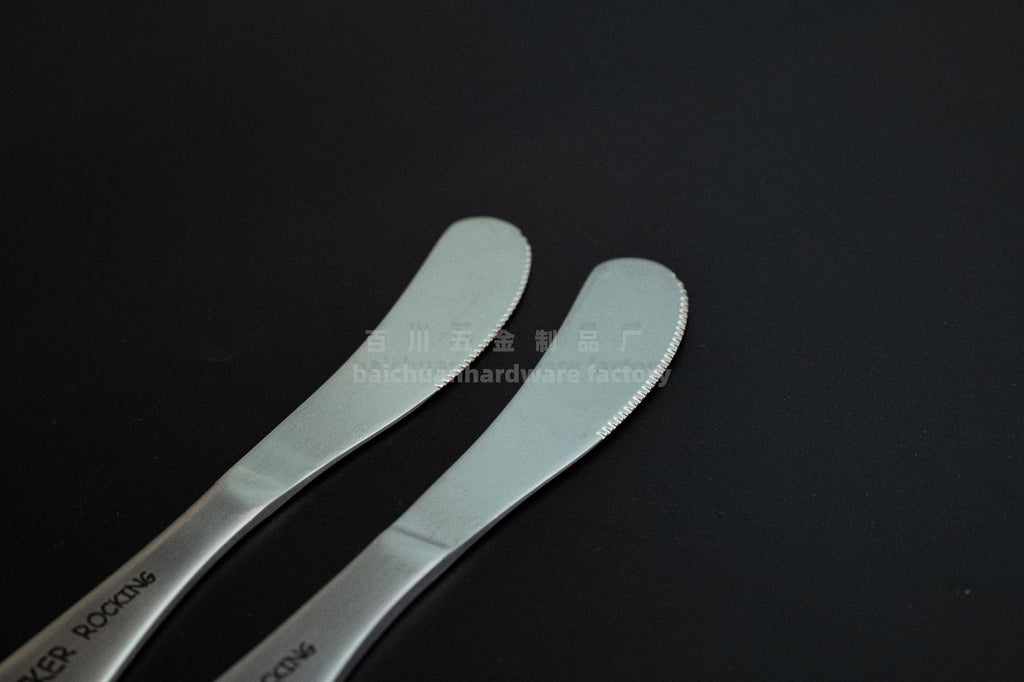 304Stainless Steel Creative Smiley Face Slanted Handle Laser Spoon Chopsticks Fork Student Tableware Full Set Gift Children's Tableware