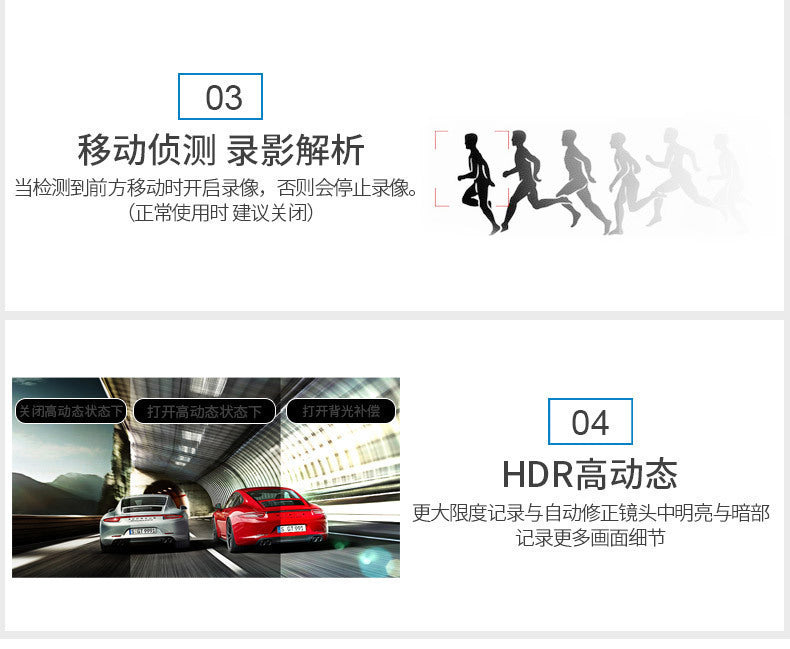 170High-definition dashcam with front, rear, and side recording touchscreen1080P Recorder WIFI Mobile Phone Interconnection
