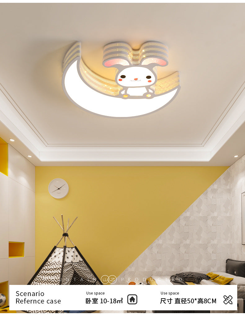 Children's Room Bedroom Lamp Boys Girls Pink Creative Cartoon Ceiling Lamp Cozy Romantic Room Lamp Master Bedroom Lamp