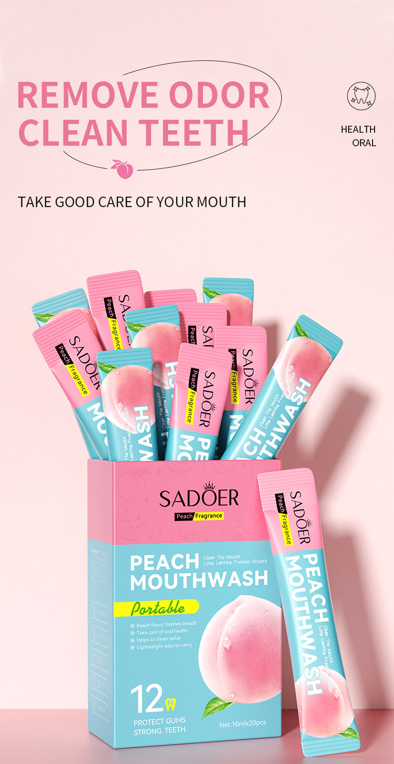 Full English Mouthwash Box Set SADOER Disposable Portable Oral Cleaning Care  Foreign Trade Wholesale