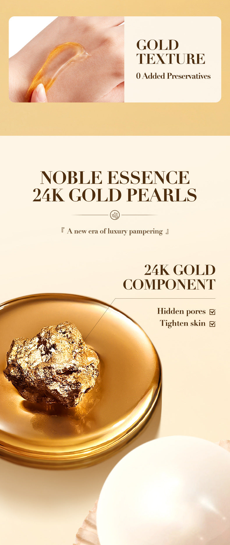 Full English24K Golden Pearl Collagen Hydrating Essence SADOER Moisturizing and Hydrating  Wholesale