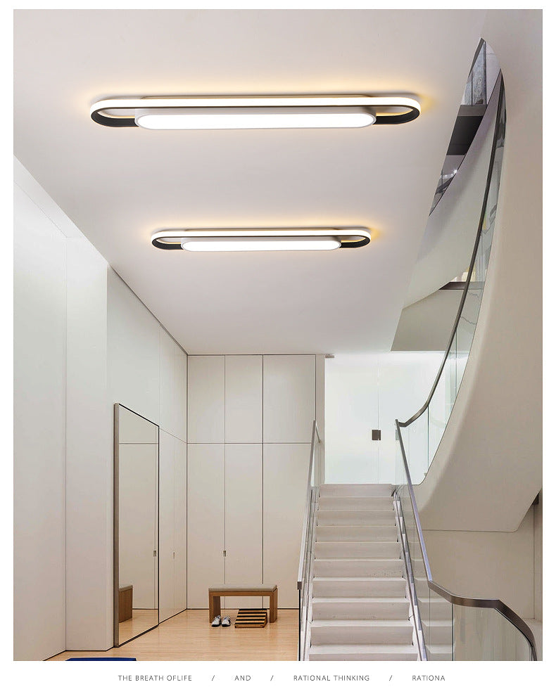 Aisle Light Corridor Light Modern Simple Entryway Porch Balcony Light Iron Art Long Strip Cloakroom led Ceiling Light Fixtures