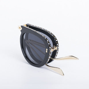 New Women's Sunglasses Fashion Chain Personality Round Frame Korean Style Sunglasses Wholesale Glasses sunglasses