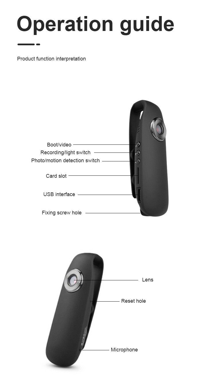 High Definition Law Enforcement Recorder Camera Duty Recording Pen Motorcycle Conference Camera Sports DV Classroom Machine