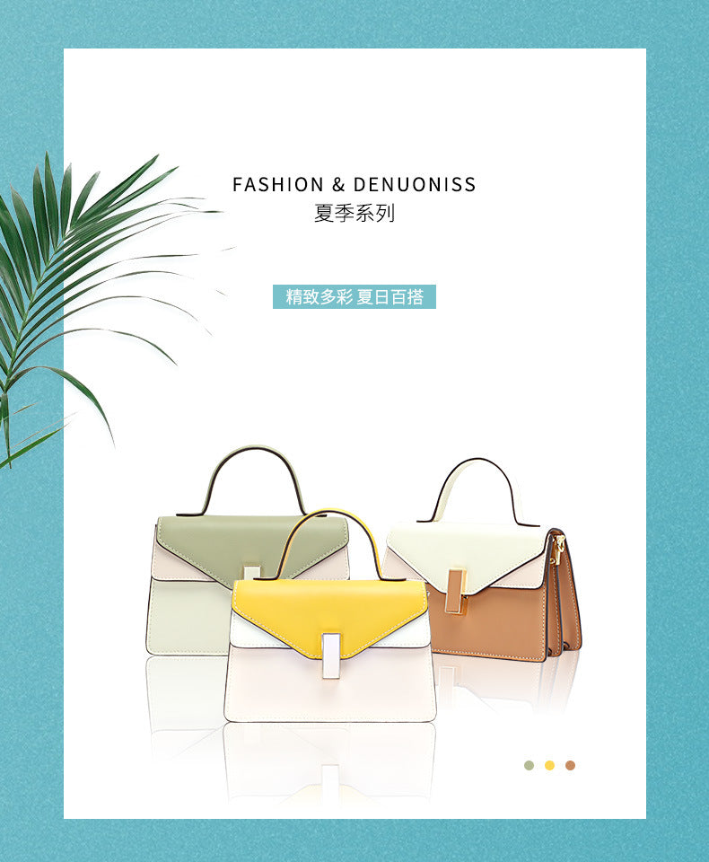 Factory Fashion Color-Block Crossbody Women's Bag Niche Versatile Handbag Elegant Small Square Bag Daily Commute Bag