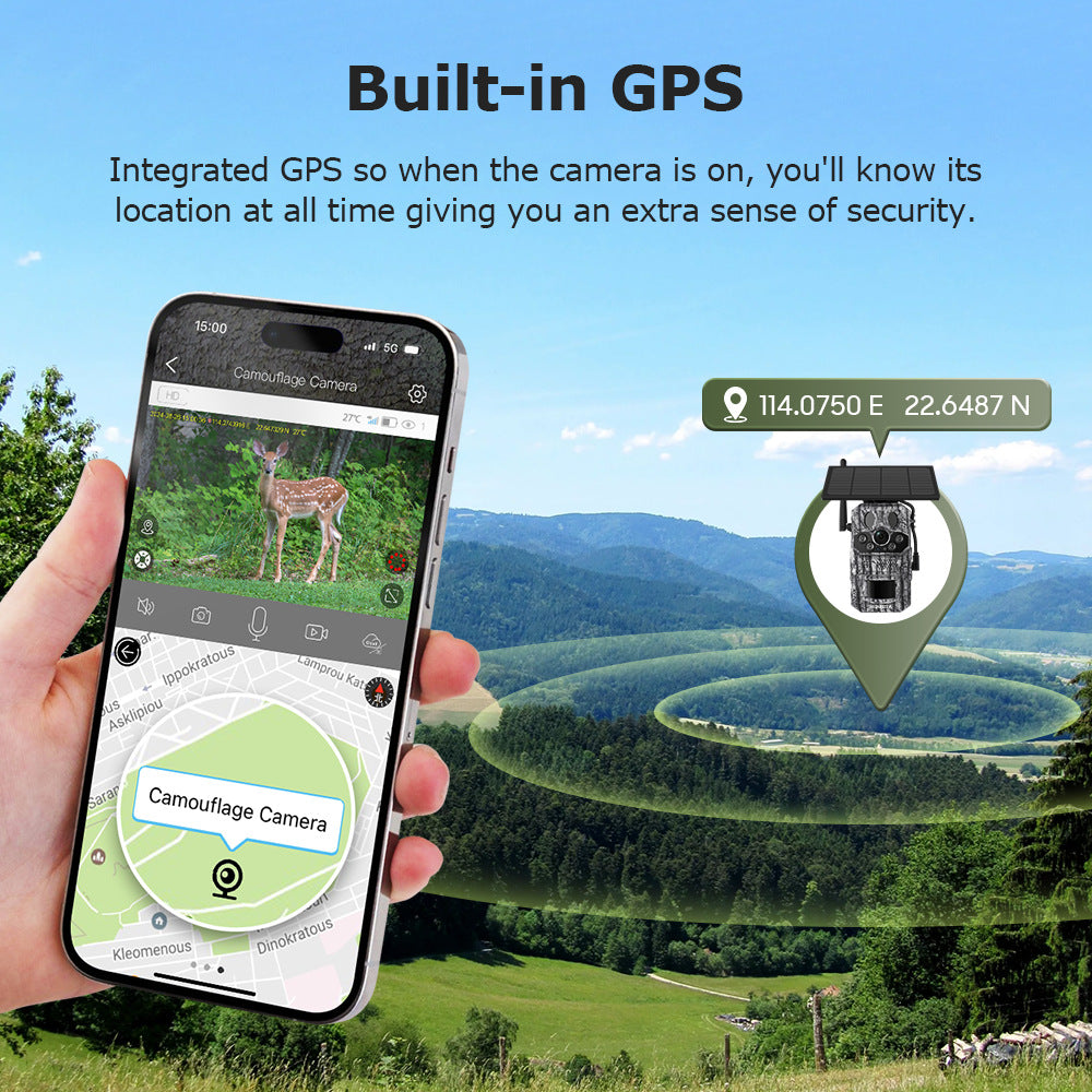 Private Model4G Camouflage Camera Camera Smart GPS Positioning AI Supports temperature detection recognition