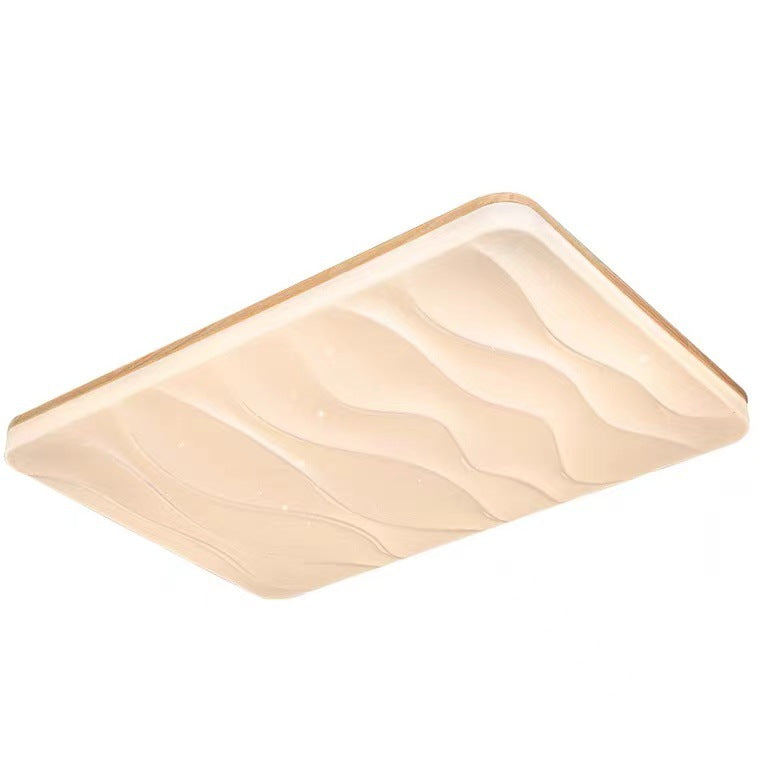 Tmall Smart Solid Wood Ceiling Light led Bedroom Lamp Round Modern Minimalist Log Room Lamp Living Room Lamp Home