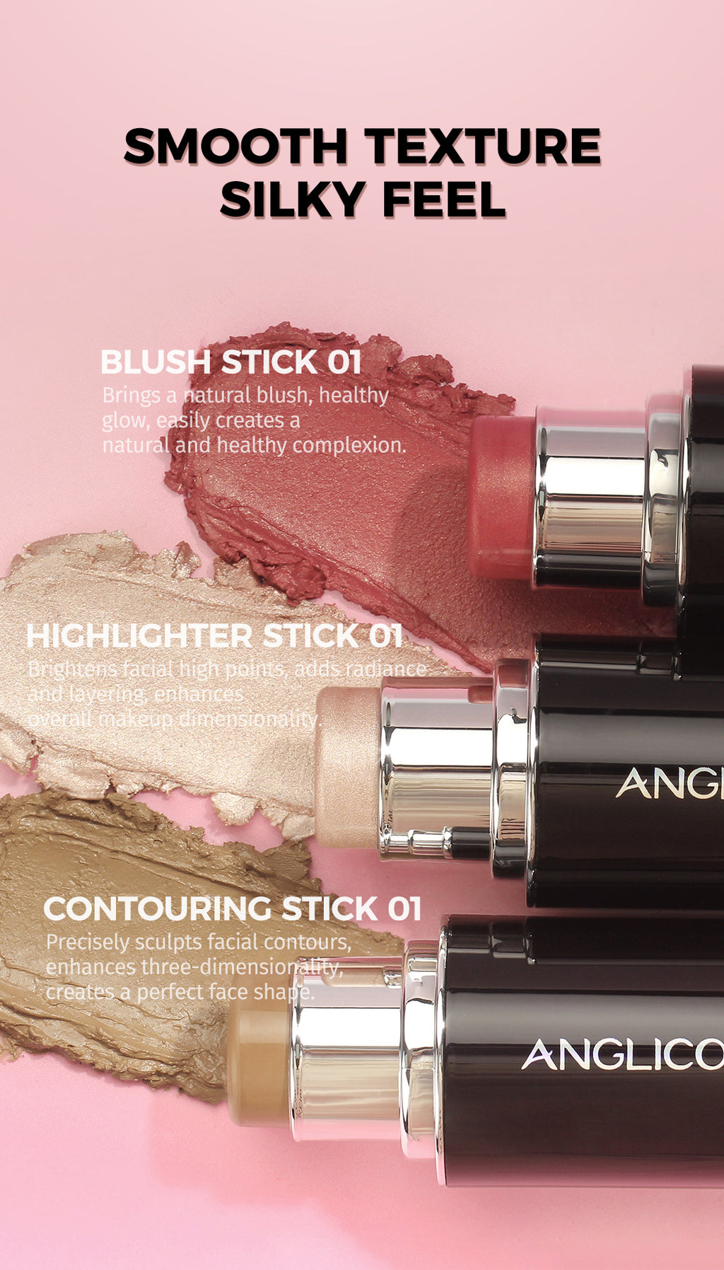 Hot-Selling Highlight Contour Stick Contour Shadow Pen Brightening 3D Eye Shadow Blush Cream Wholesale