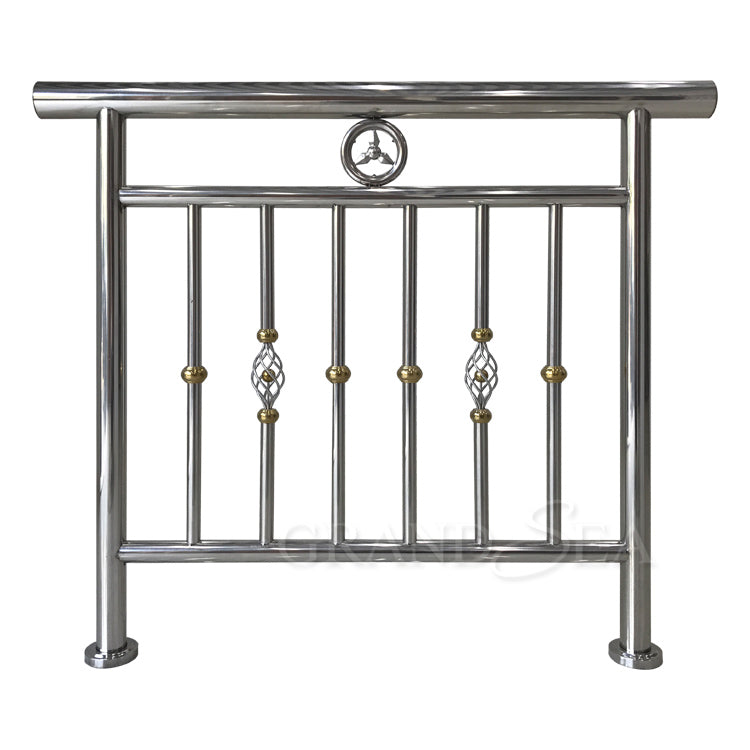 Modern Balustrade Fence Handrail Outdoor Glass Iron Balcony Stainless Steel Grill Railing Designs