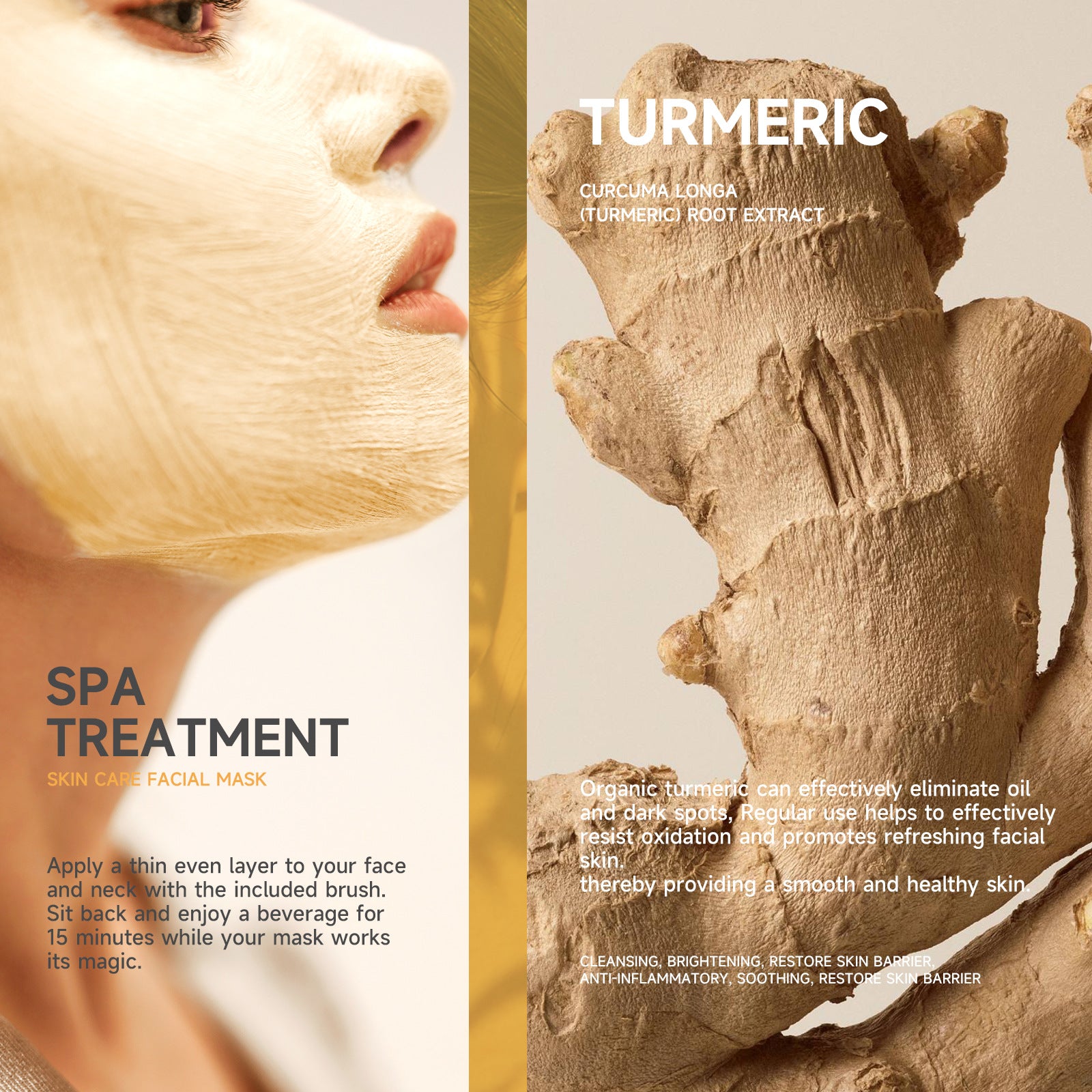 Exclusive Supply sheloves Turmeric Solid Mask Deep Cleansing Brightening Skin Color Oily Skin Smear Mud Mask Stick