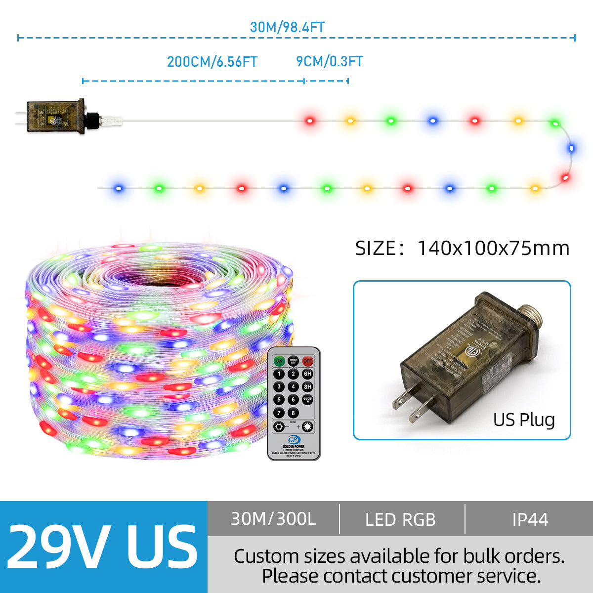 LED Transparent Leather Cord Light Outdoor Waterproof String Lights Christmas Holiday Decoration Garden Light Low Voltage Leather Cord String Lights New Model