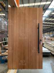 Luxury Custom Irregular Wave Series: 2026 Most Popular Solid Wood Entrance Door for Villa Residential Exterior Front Entry Door