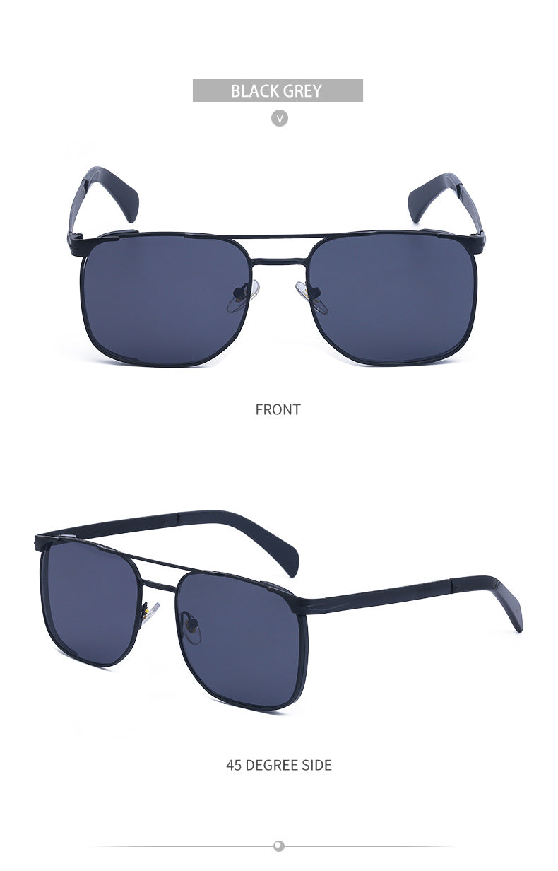 Men's Sunglasses Driving Fashion Internet Celebrity David Same Style Square Frame Sunglasses Men's Trendy Outdoor Hiking Glasses shades