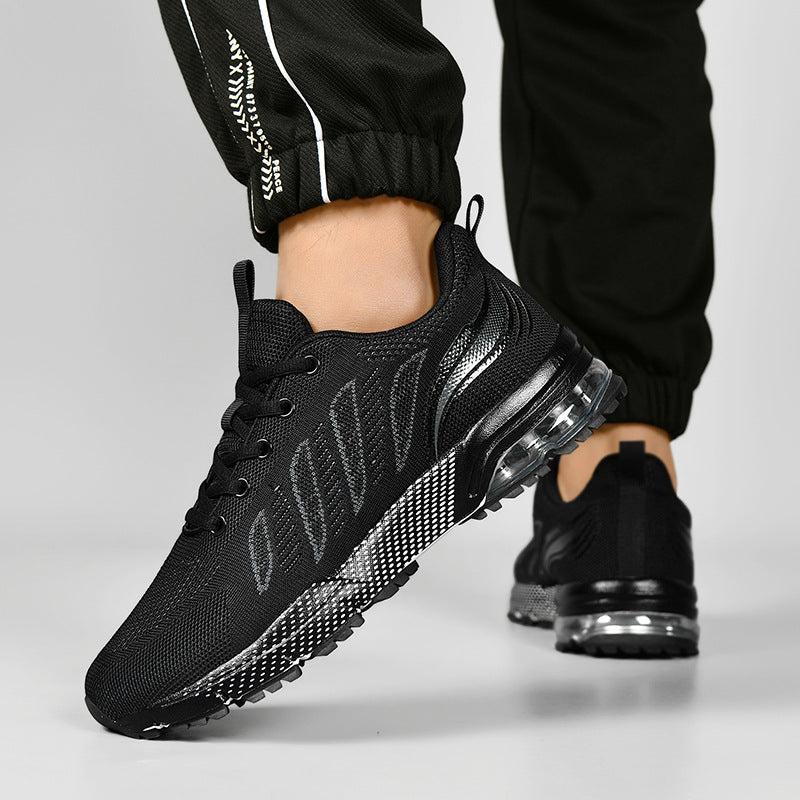 Casual sports men's shoes for teenagers, breathable fly-knit mesh shoes2025Summer Large Size Versatile Cushioned Shock Absorption Running Shoes