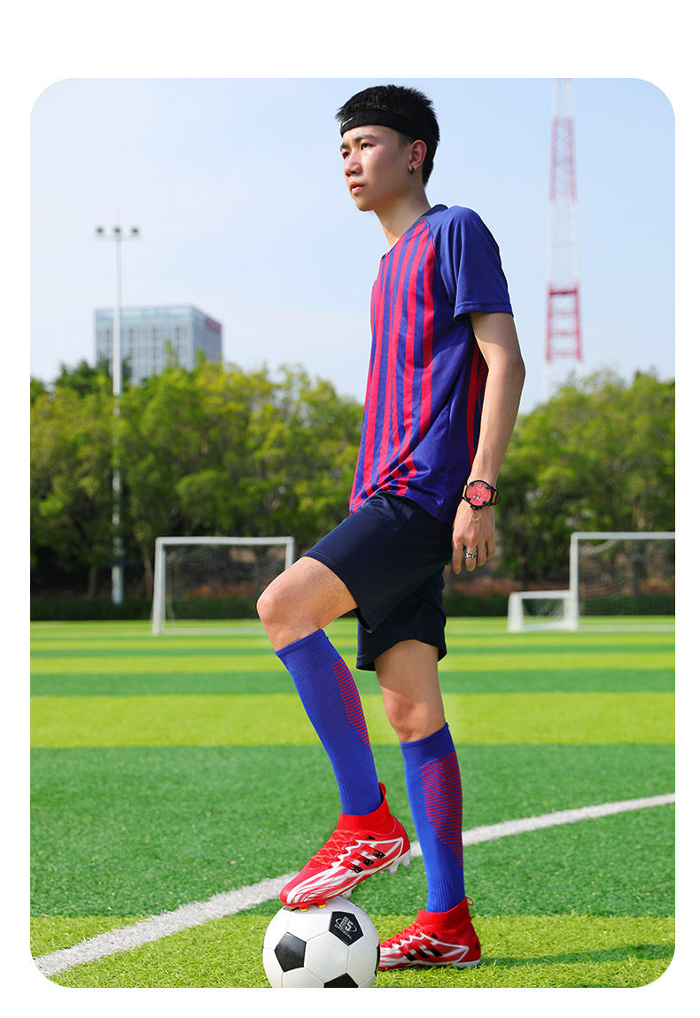 New high-top soccer shoes for men and women AG Spike TF Broken Nail Youth Student Grassland Competition Training Shoes