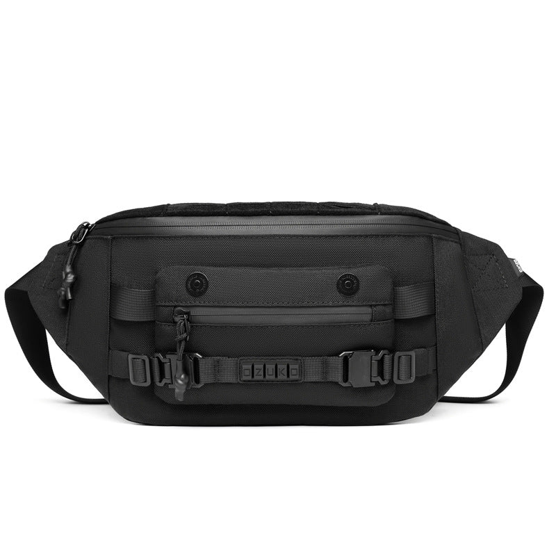 ozuko Tactical Waist Bag Functional Large Capacity Men's Shoulder Bag Outdoor Waterproof Bag Men's Crossbody Bag High-end Feel