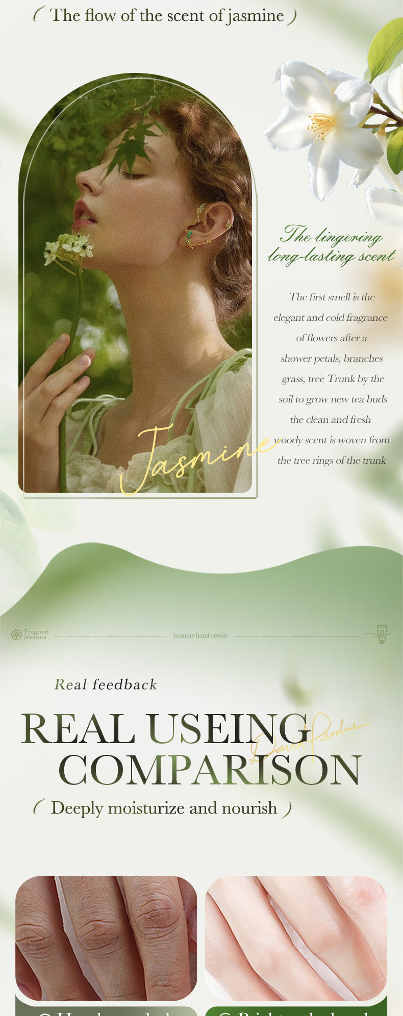 Flower Moisturizing Hand Cream BIOAOUA Autumn and Winter Sakura Moisturizing Hand Cream Cross-Border Foreign Trade Wholesale