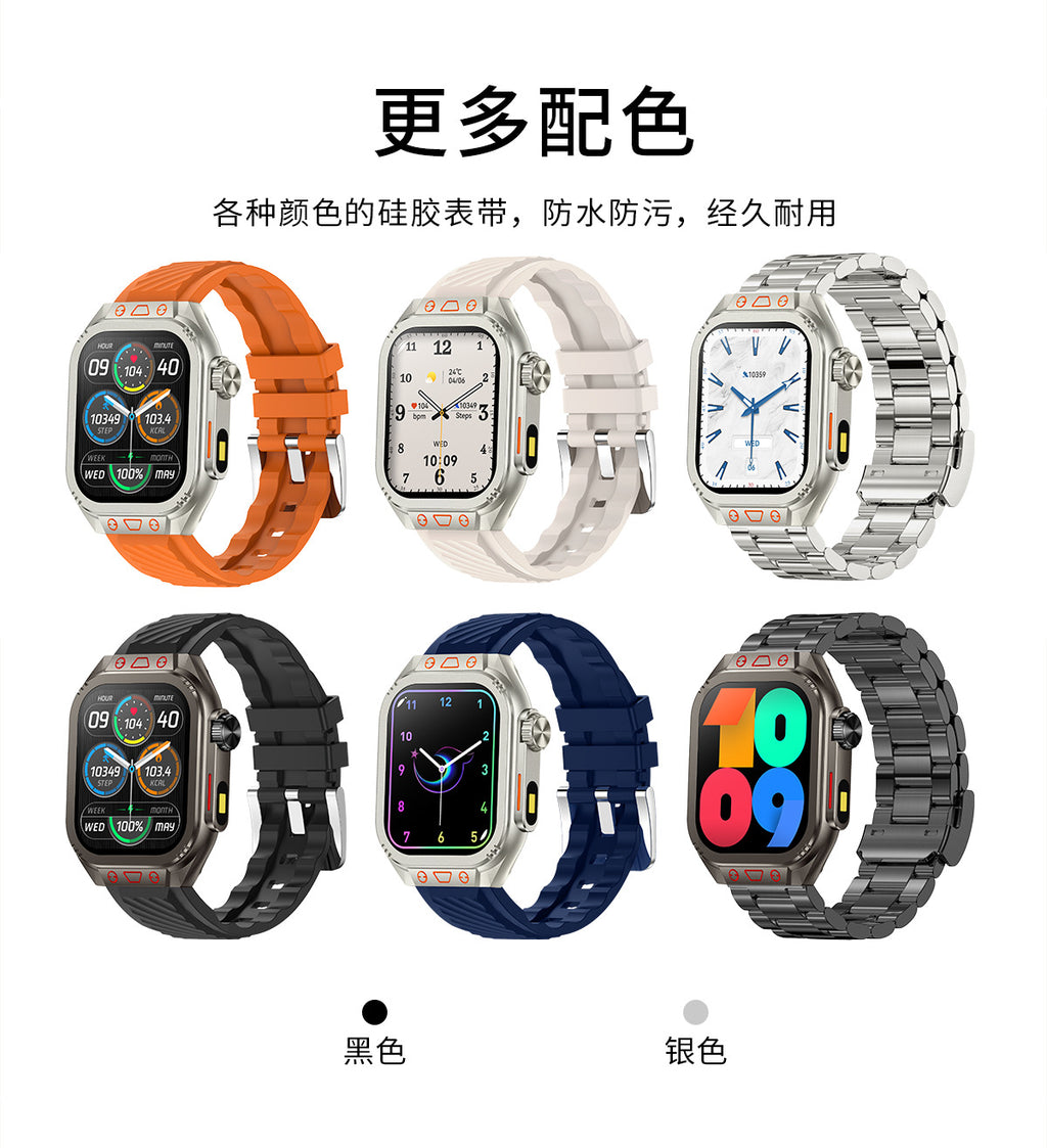 ZW10 Max Smart Watch Bluetooth Call True Heart Rate Step Sleep Monitor Flashlight Outdoor Three-Proof Sports