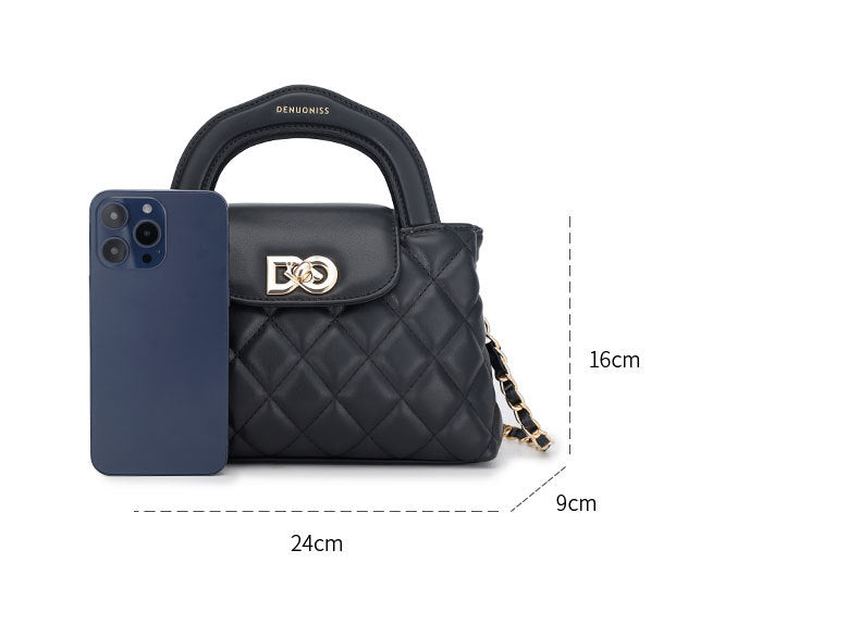 2024New Special-Interest Design Women's Handbag PU Chain Commuter Shoulder Bag Exquisite Exquisite Women's Bag