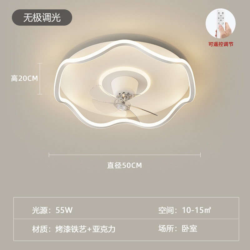 Full Spectrum Bedroom Light360Adjustable Head Shaking Silent Simple Modern Fan Light Cozy Study Master Bedroom Ceiling Light