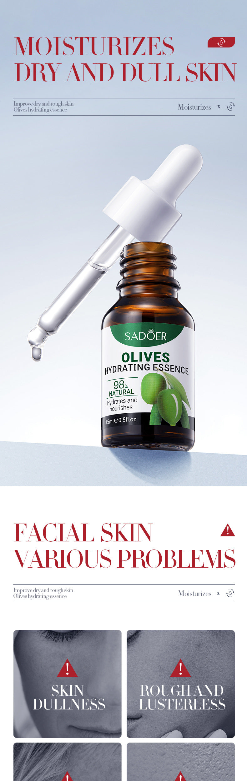 Cross-border Fruit Essence15ml Plant Avocado Moisturizing Apple Hydrating Nourishing Export Manufacturer Wholesale