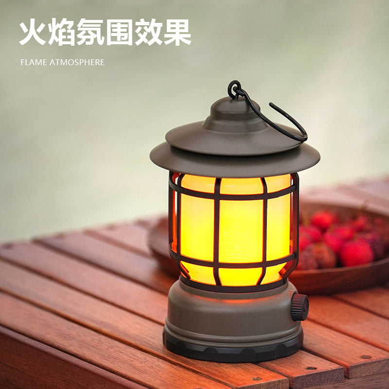 Retro Camping Lantern Outdoor Camping Light Household Emergency Tent Light Lantern Outdoor Light Multi-Functional Camping Light